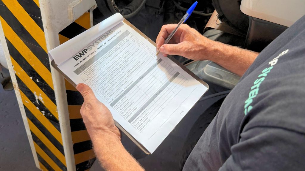 EWP inspection checklist highlighting key areas to check on elevated work platforms