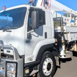 Truck mounted EWP after major inspection and refurbishment showing completed machine